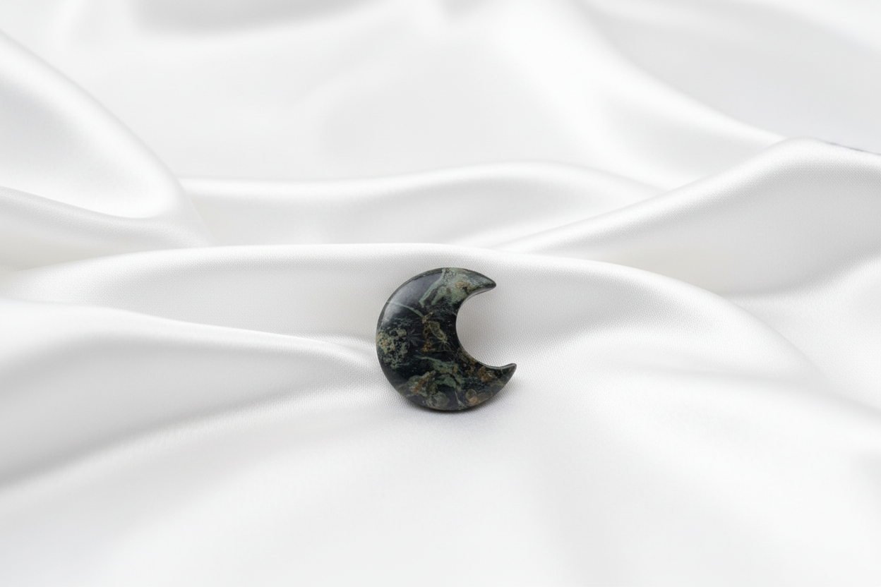 Kambaba Jasper Moon Carving