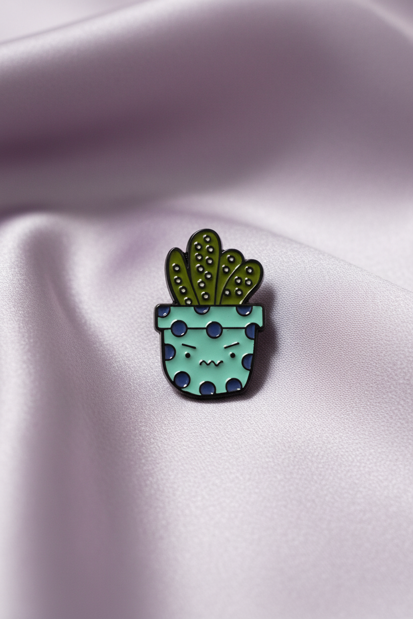 Moody Prickles Cactus Pin