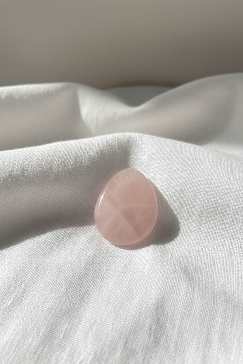 Rose Quartz Flat Stone