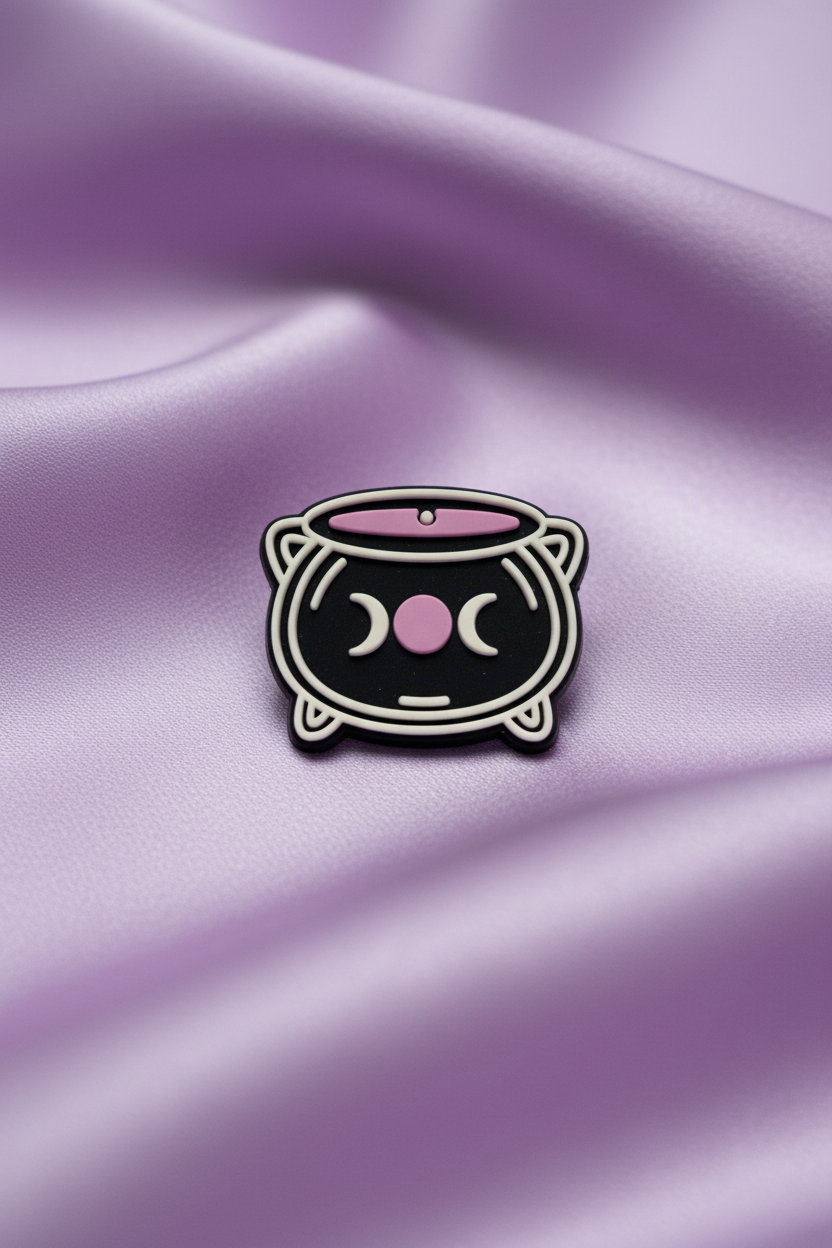 Cauldron Triple Moon Croc Charm
