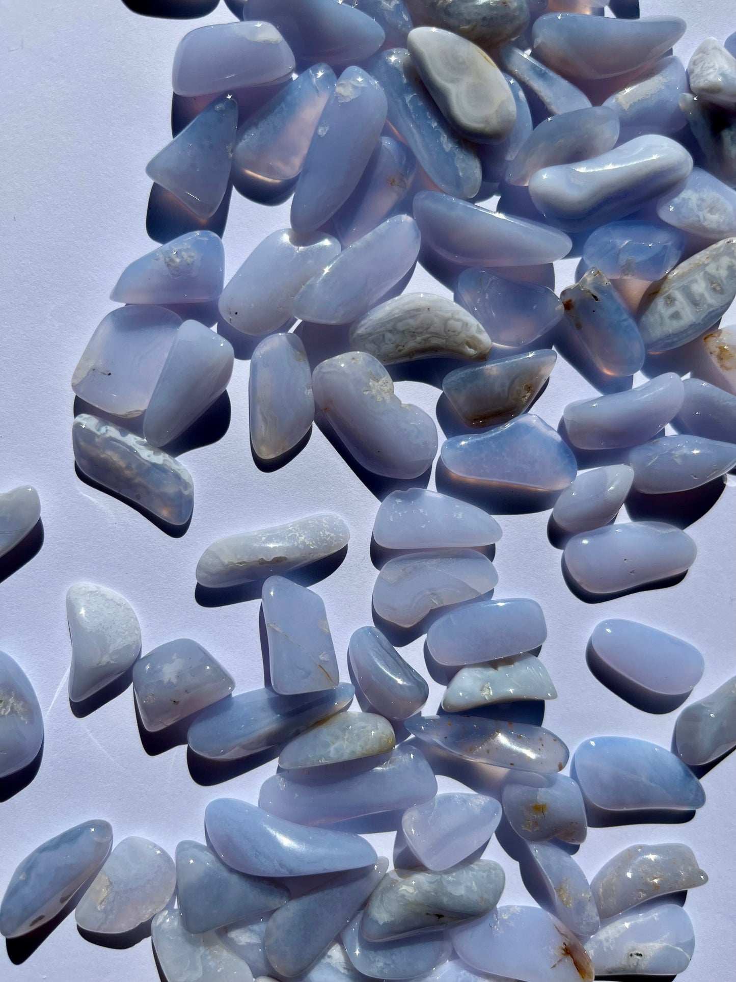 Blue Lace Agate Tumbled Stone