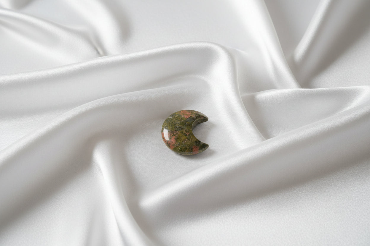 Unakite Moon Carving #2