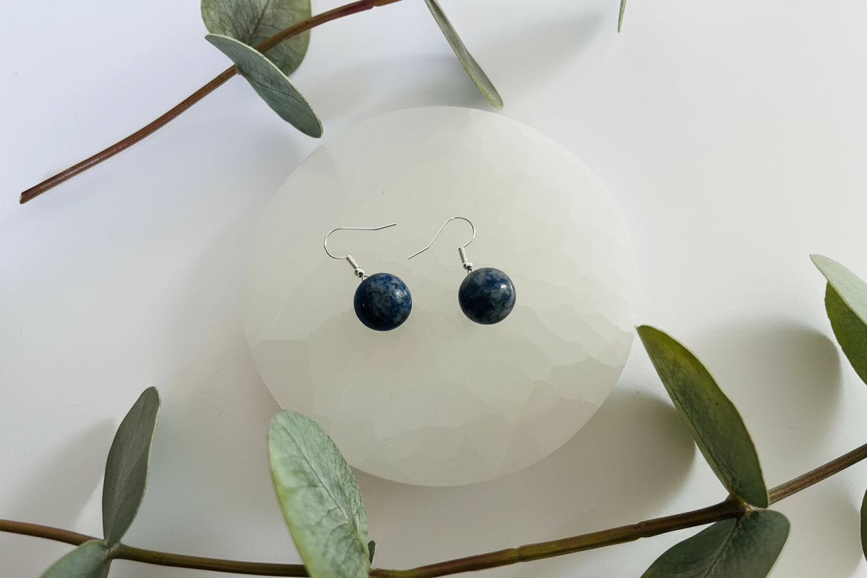 Sodalite Ball Earrings