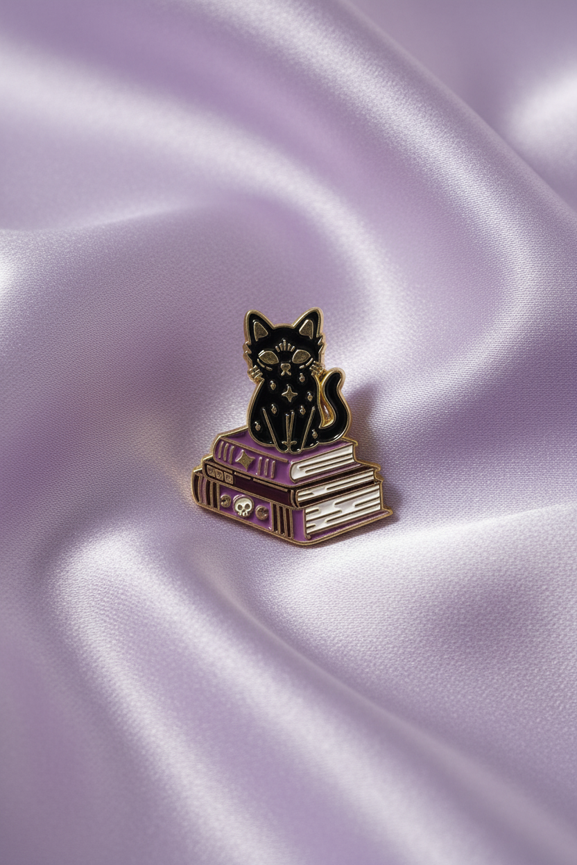 Grimoire Cat Pin