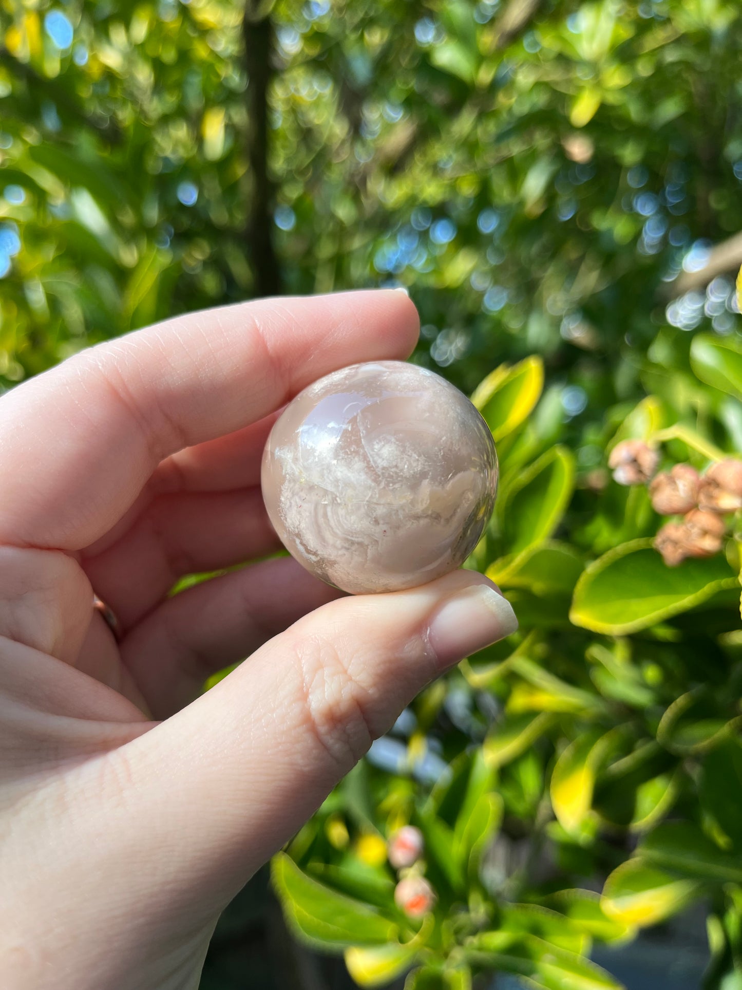Flower Agate Sphere #2