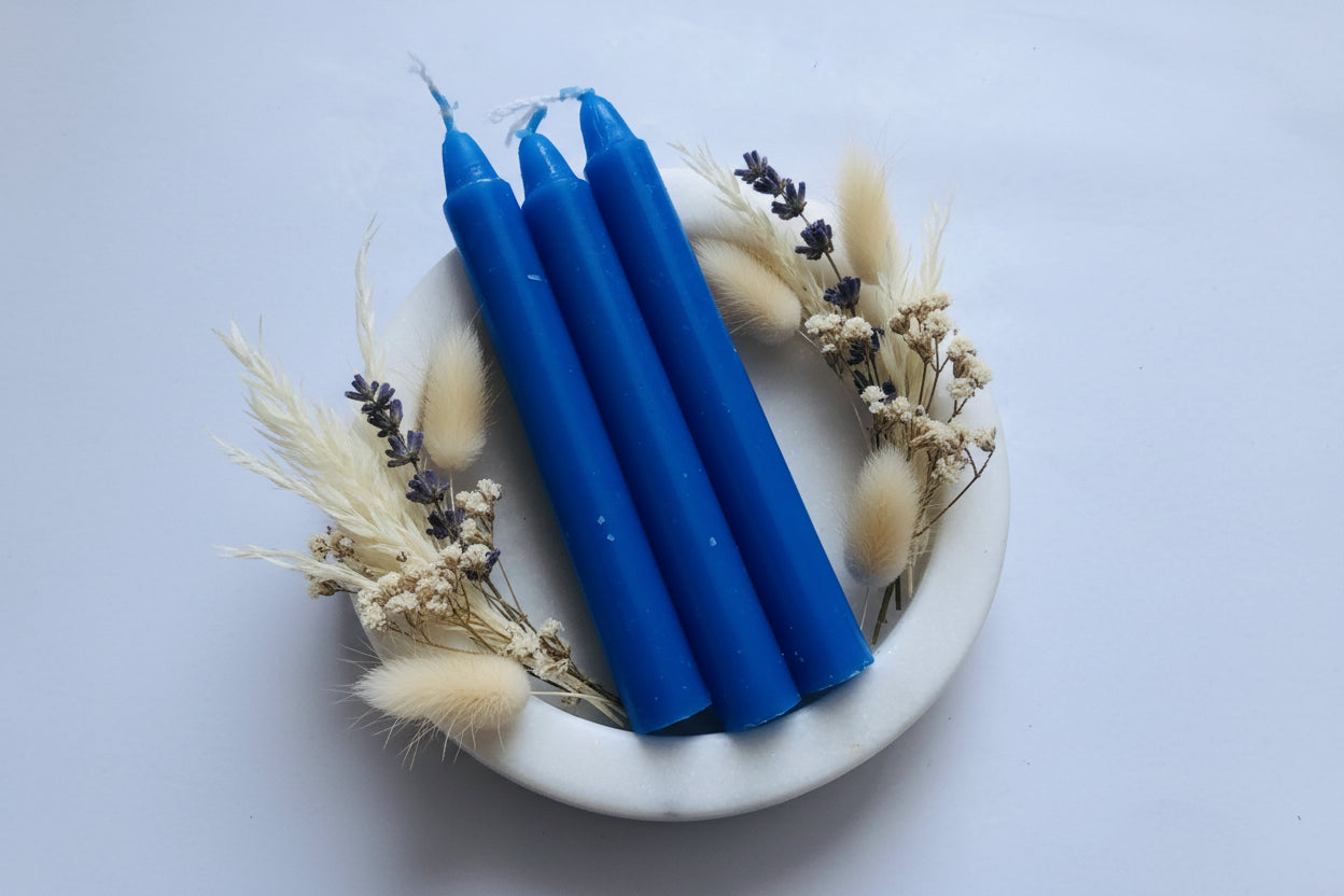 Dark Blue Spell Candle