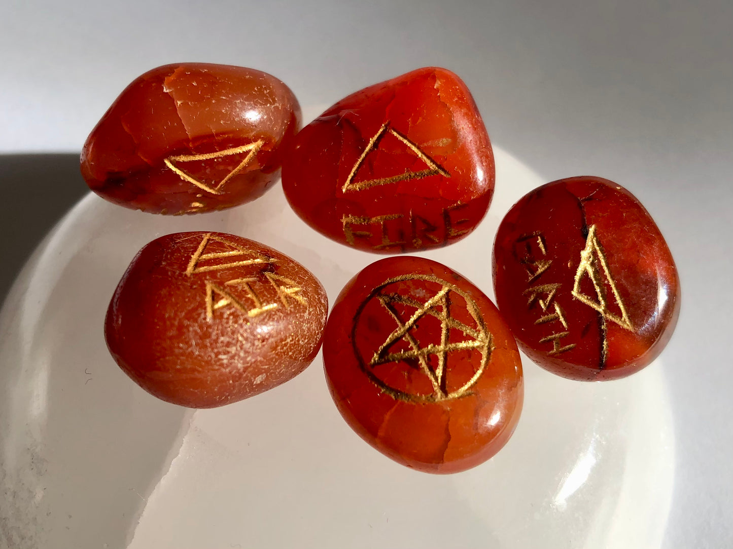 Carnelian Agate Element Crystal Set