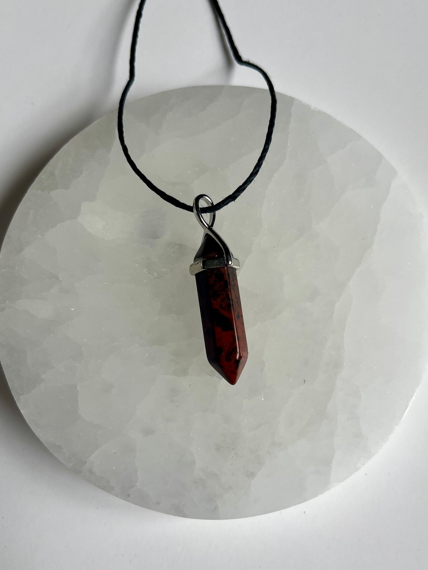 Mahogany Obsidian DT Point Necklace
