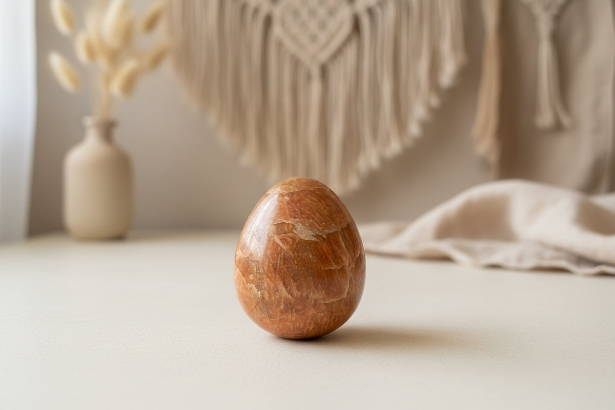 Peach Moonstone Egg #2