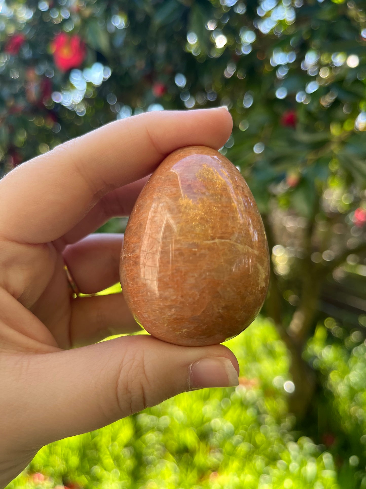 Peach Moonstone Egg #1
