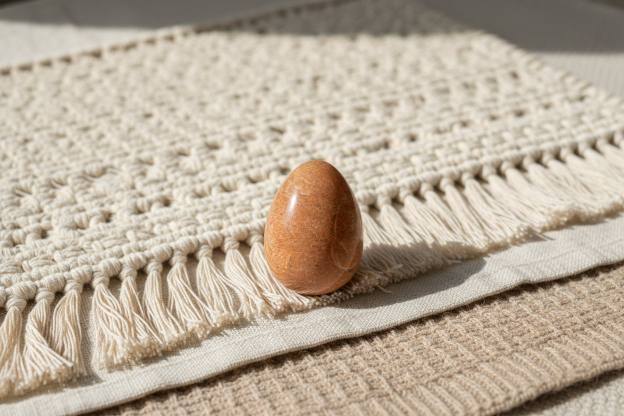Peach Moonstone Egg #1