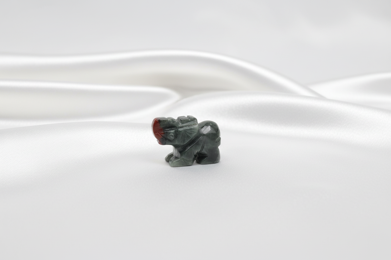 Bloodstone Elephant Carving