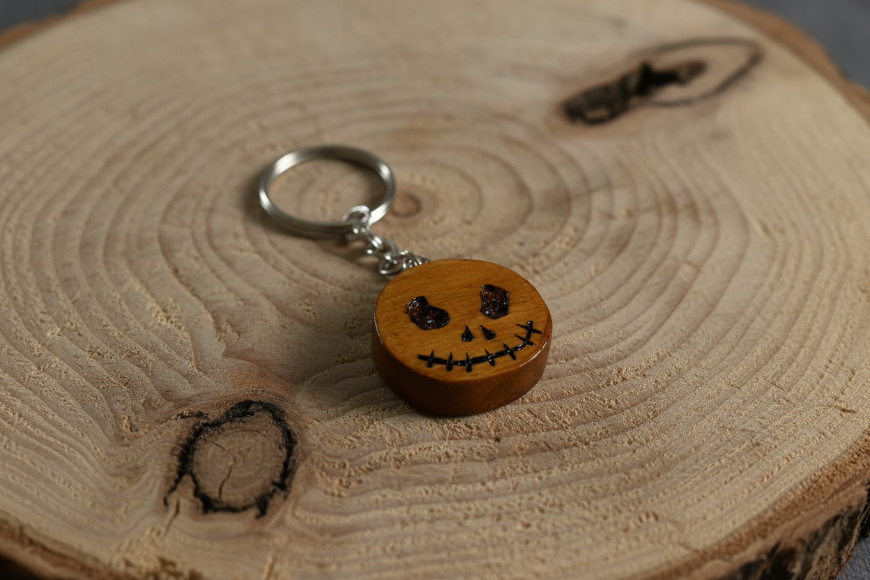 Jack Skeleton Keyring - Pine