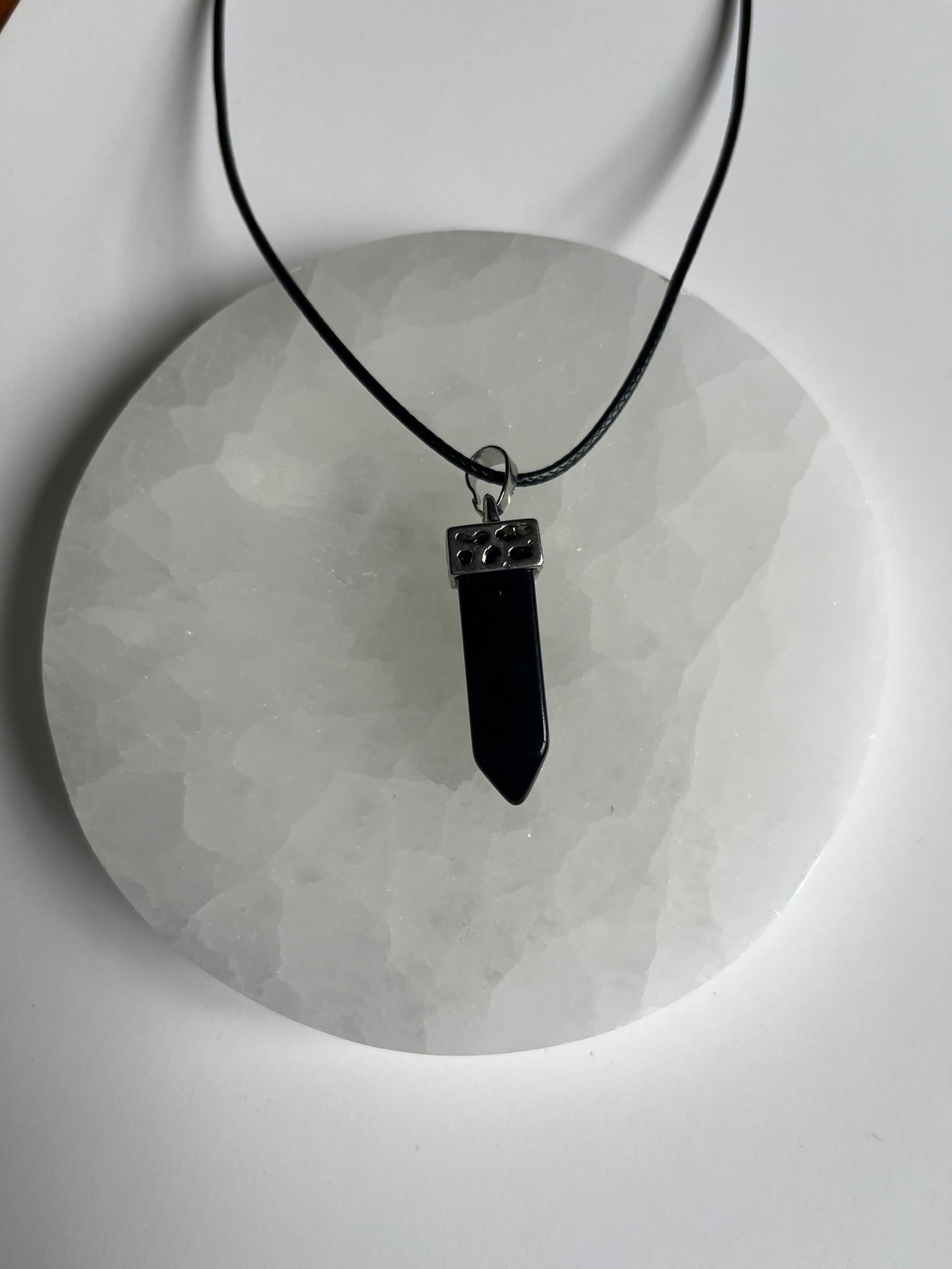 Black Obsidian Point Necklace