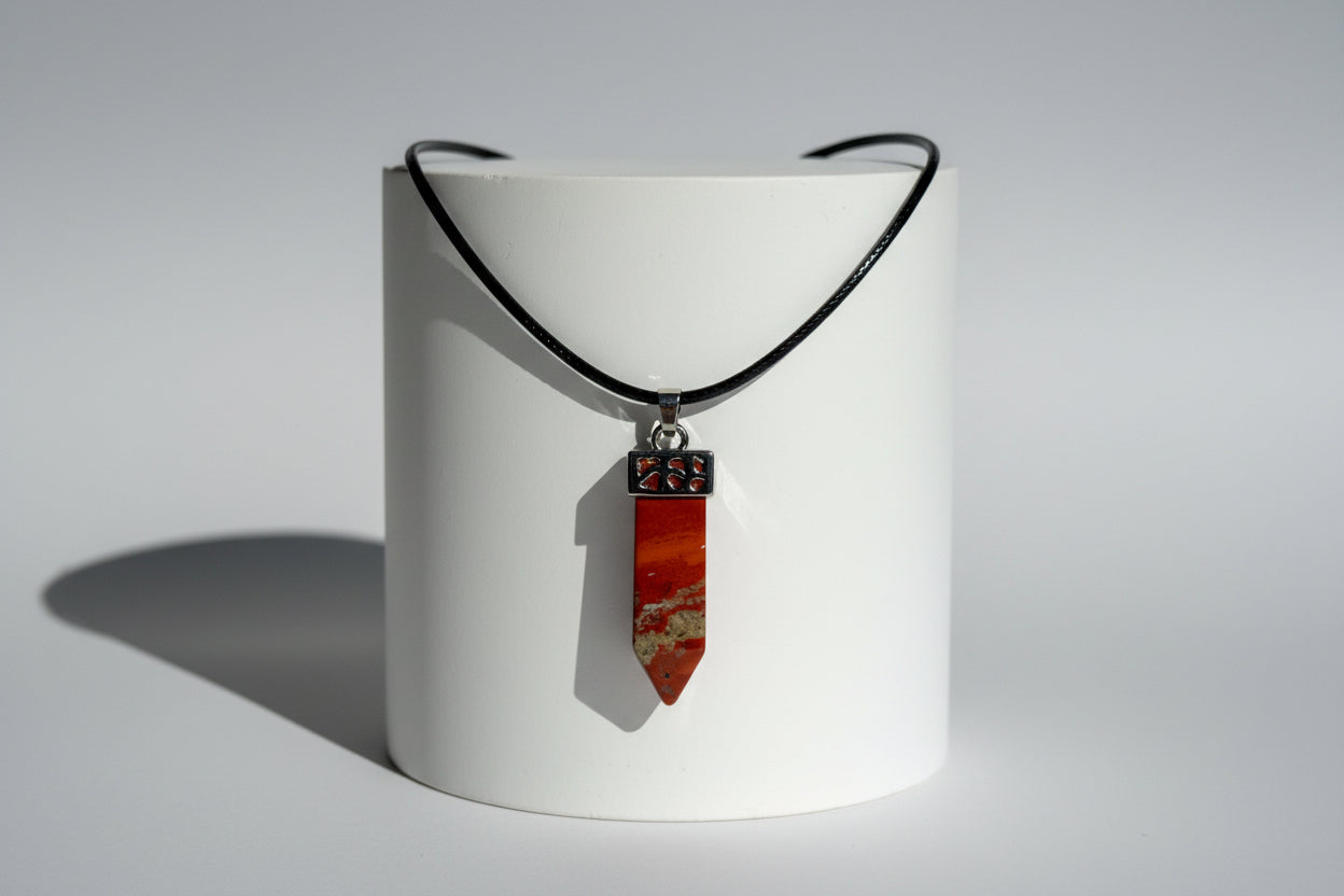 Rainbow Jasper Point Necklace