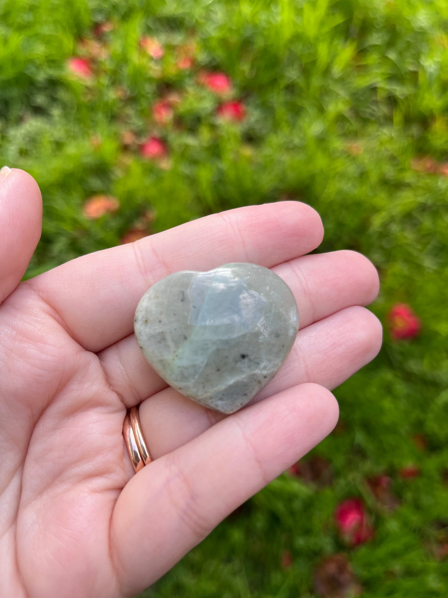 Green Moonstone Heart #1