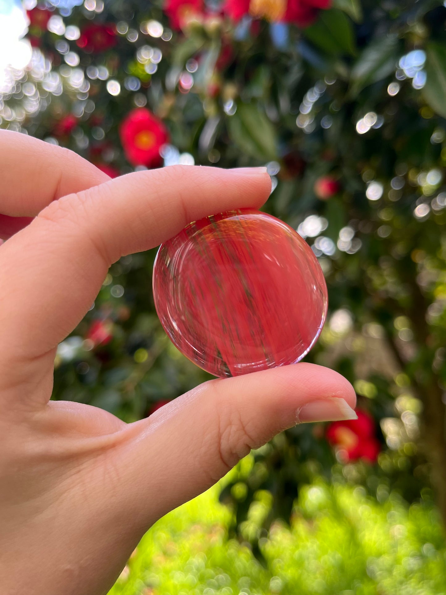 Strawberry Obsidian Flat Stone