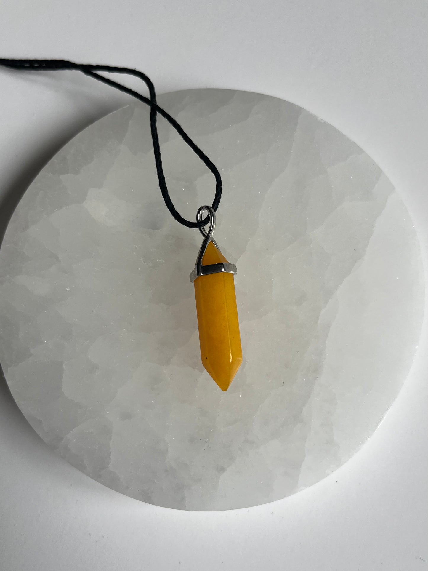 Orange Jade DT Point Necklace