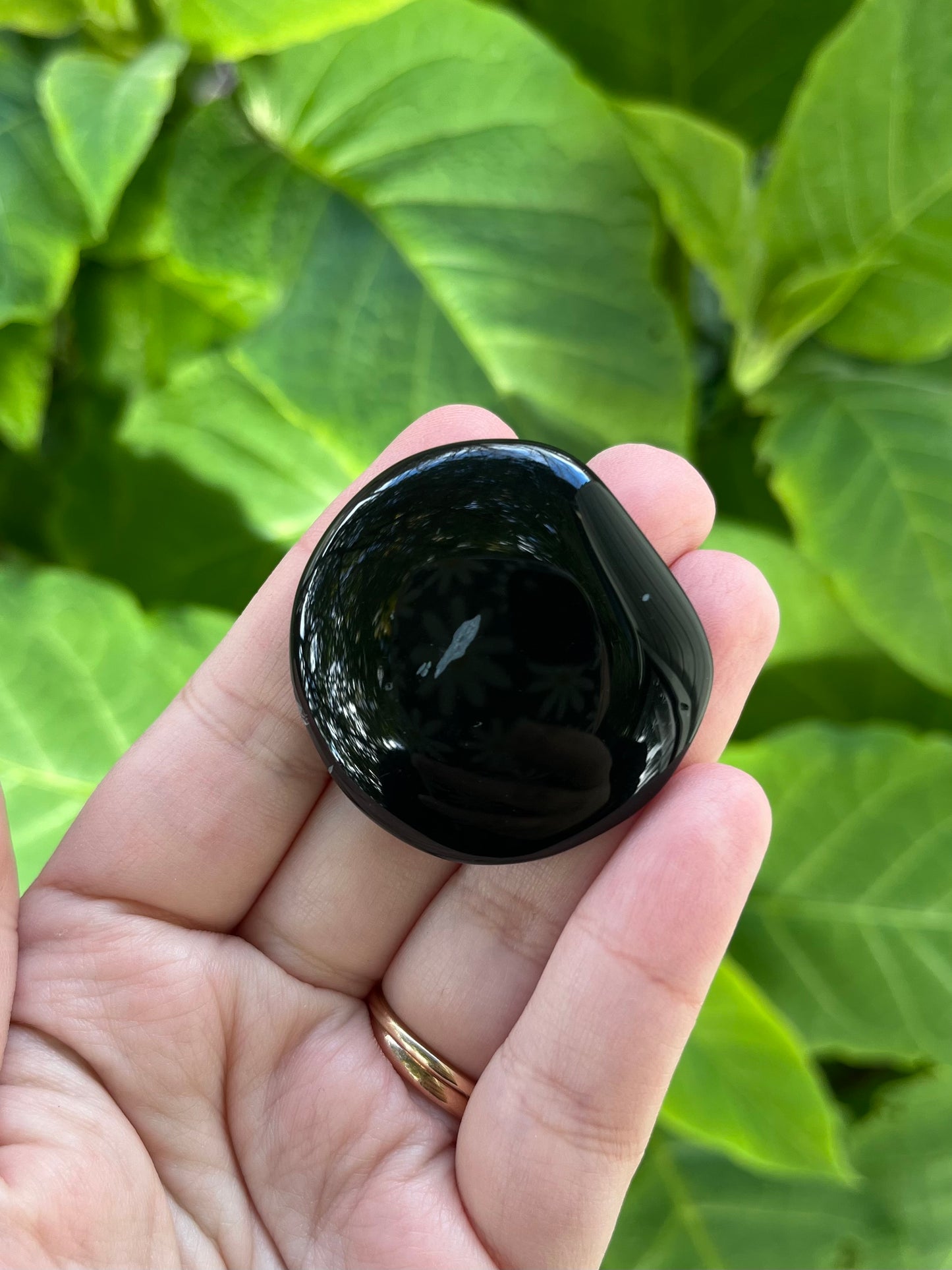 Snowflake Obsidian Flat Stone