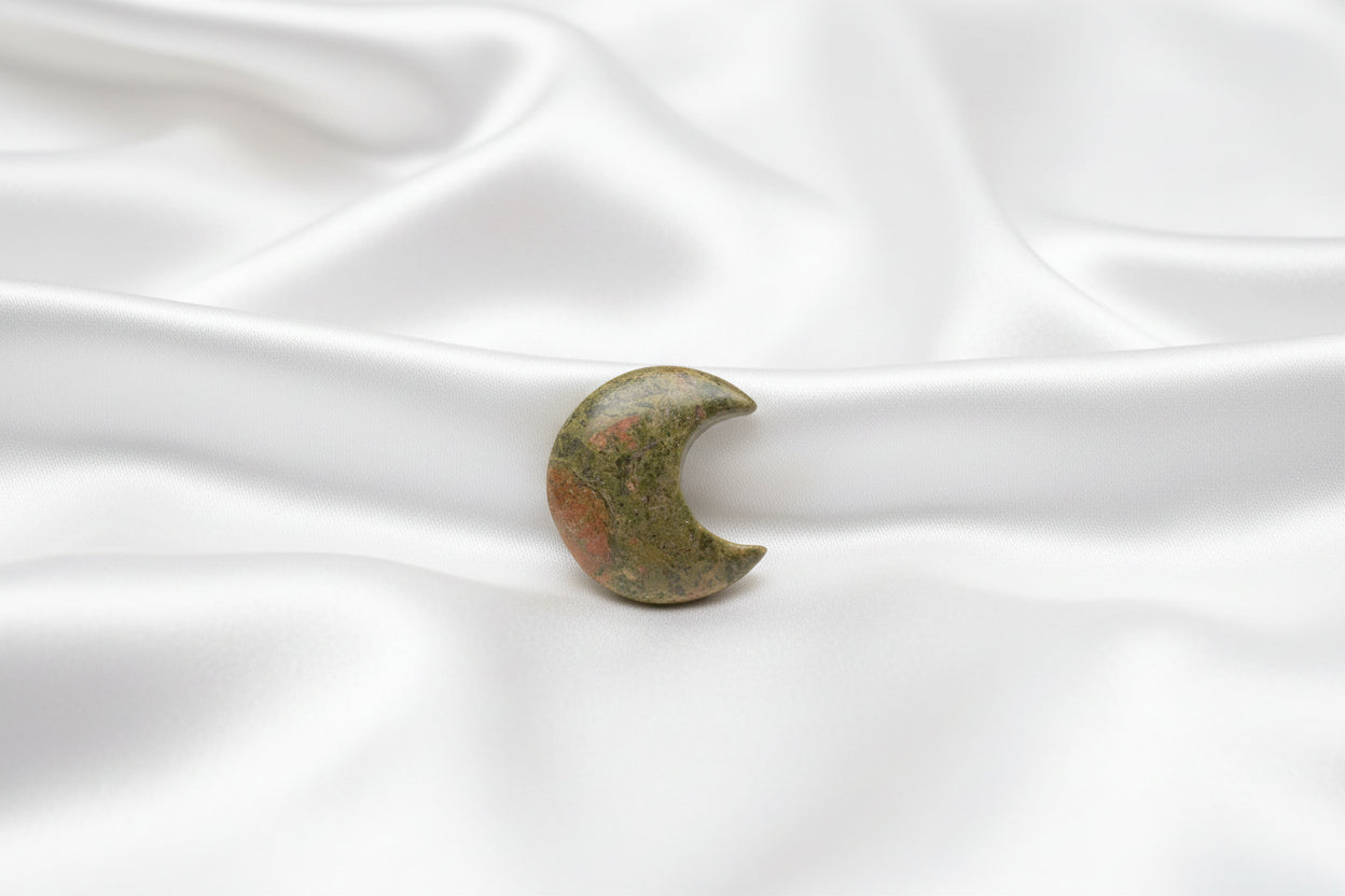 Unakite Moon Carving