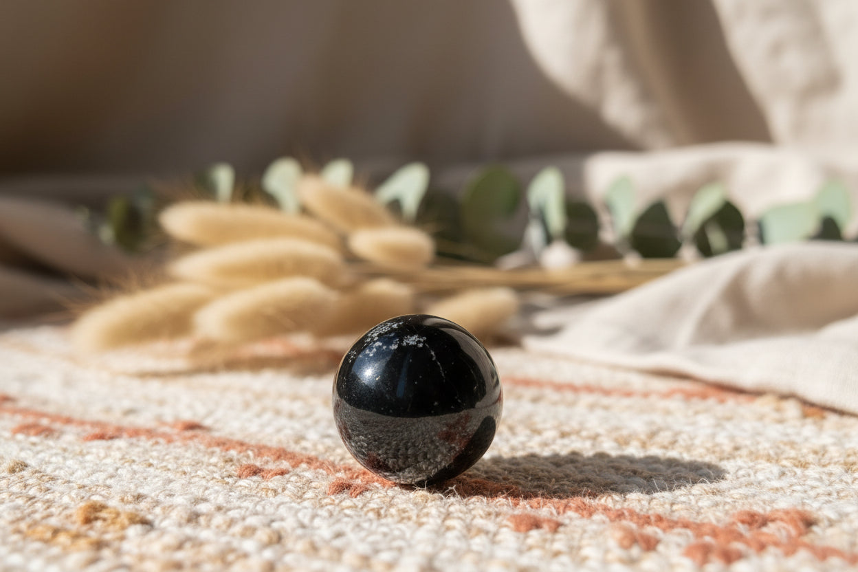 Black Agate Sphere