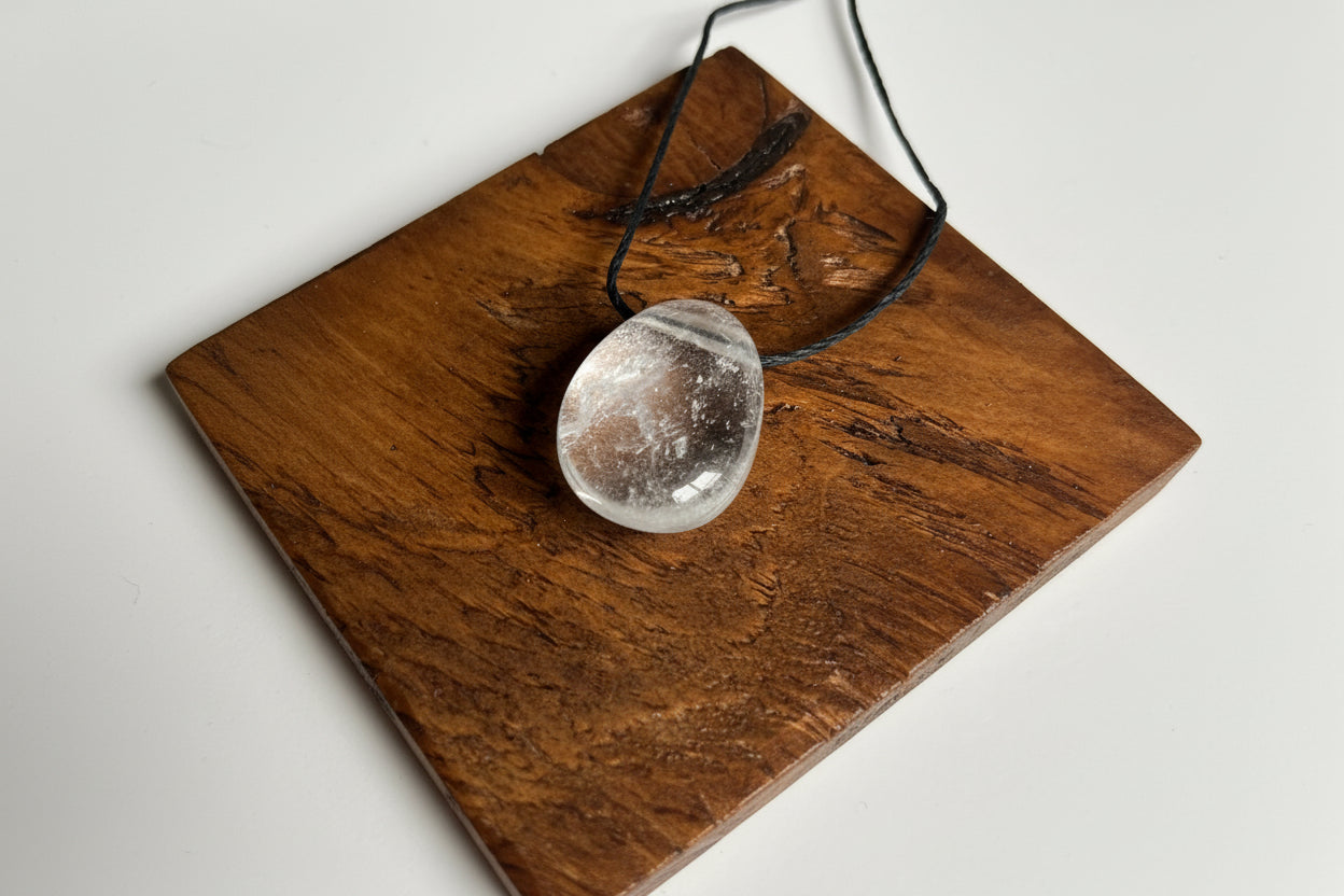 Clear Quartz Tumble Necklace