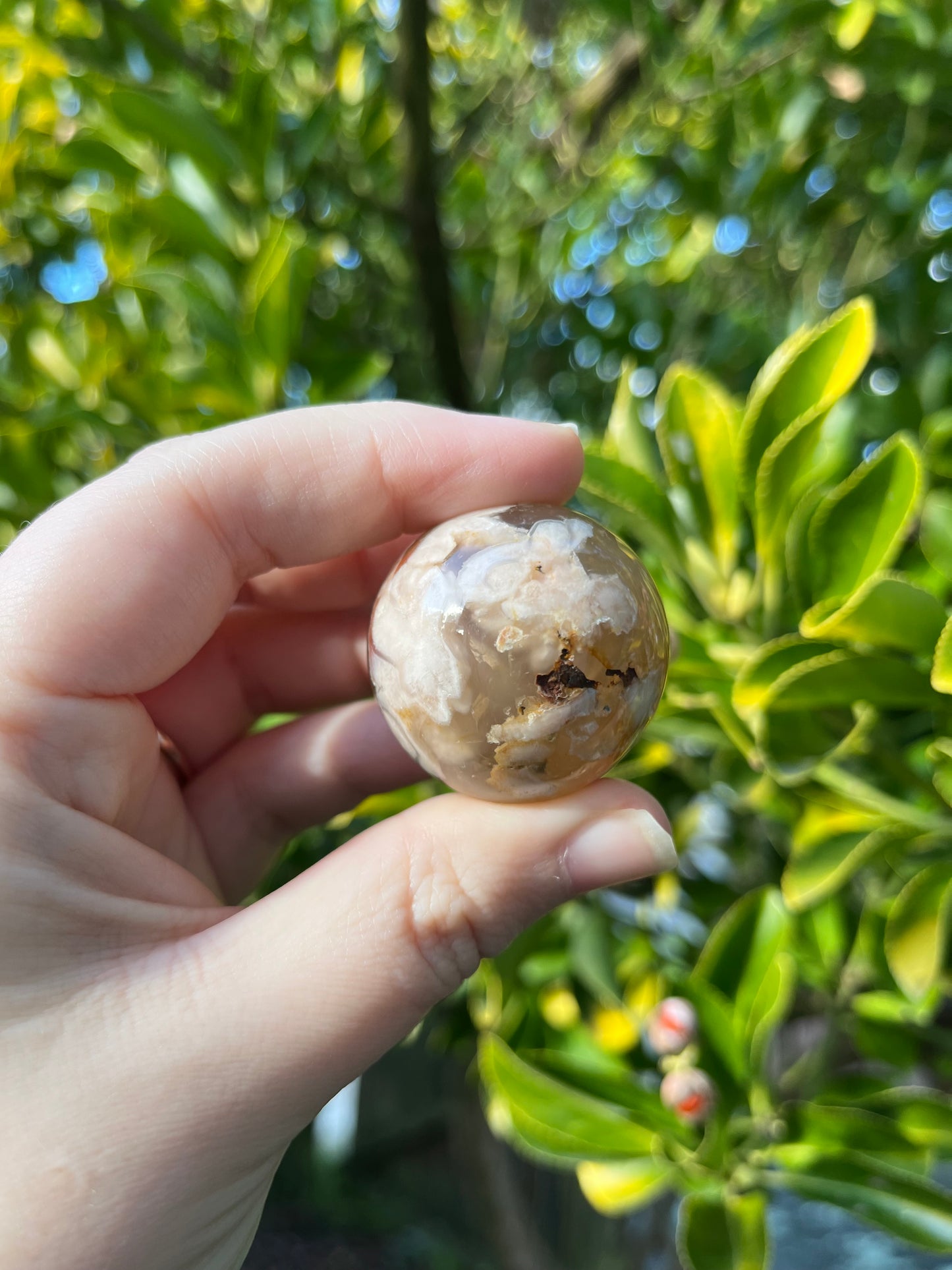 Flower Agate Sphere #1