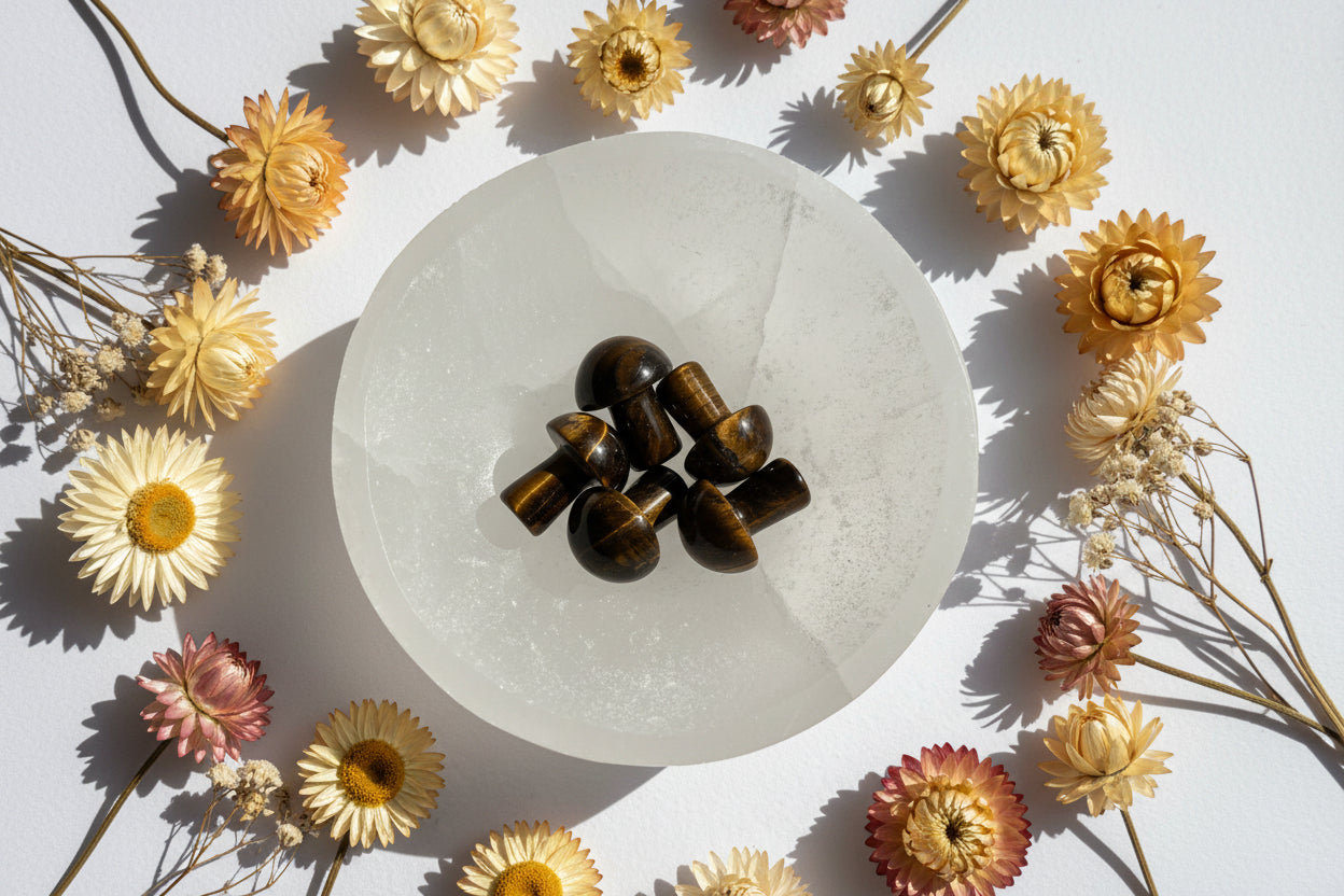 Tigers Eye Mini Mushroom