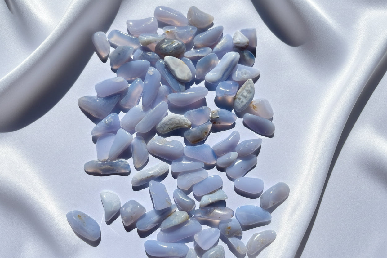 Blue Lace Agate Crystal for peace and communication nz