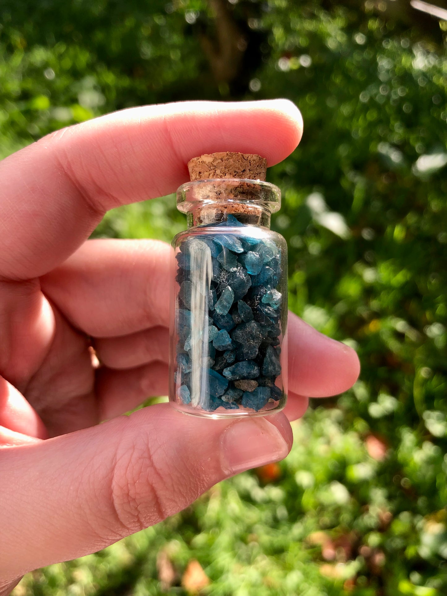 Blue Apatite Crystal Chip Bottle NZ