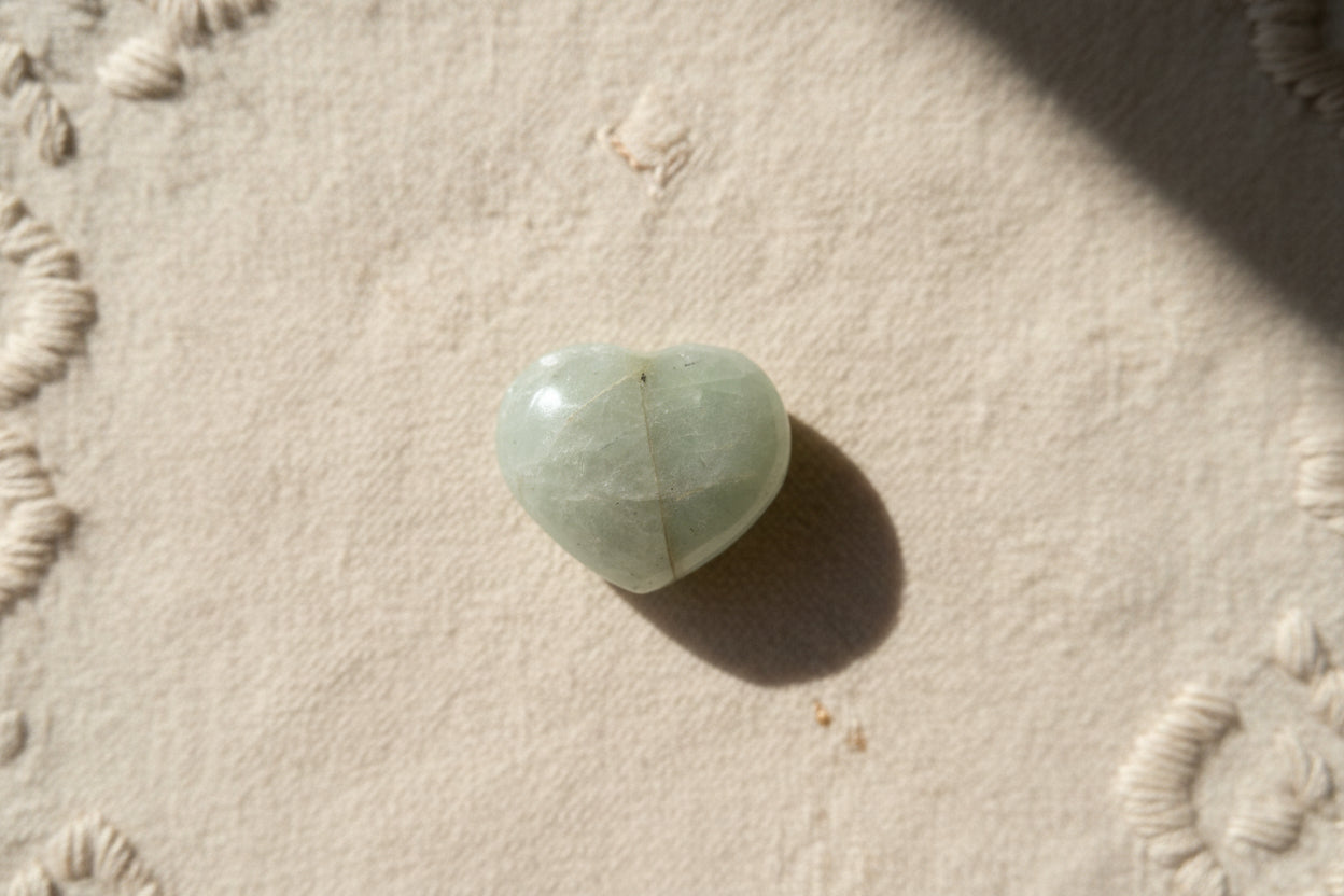 Green Moonstone Heart #2