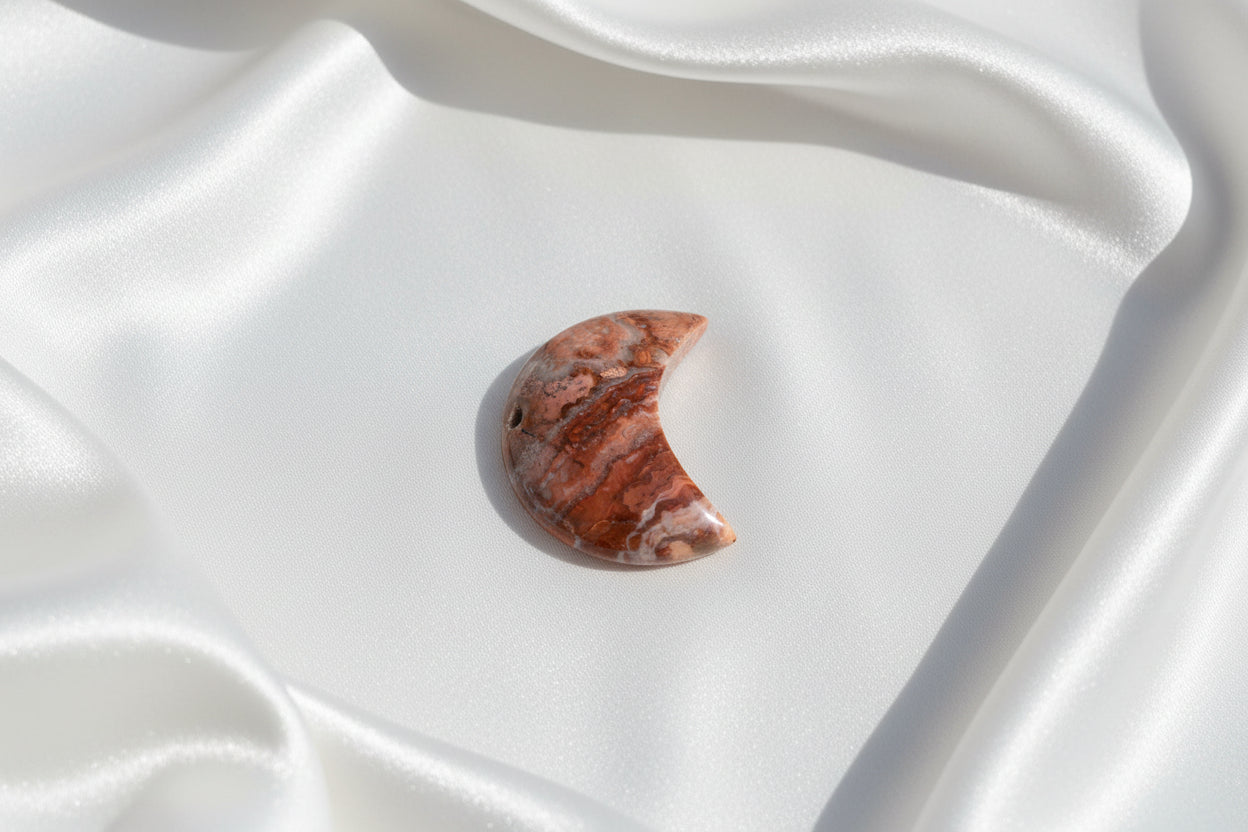 Pink Crazy Lace Agate Moon