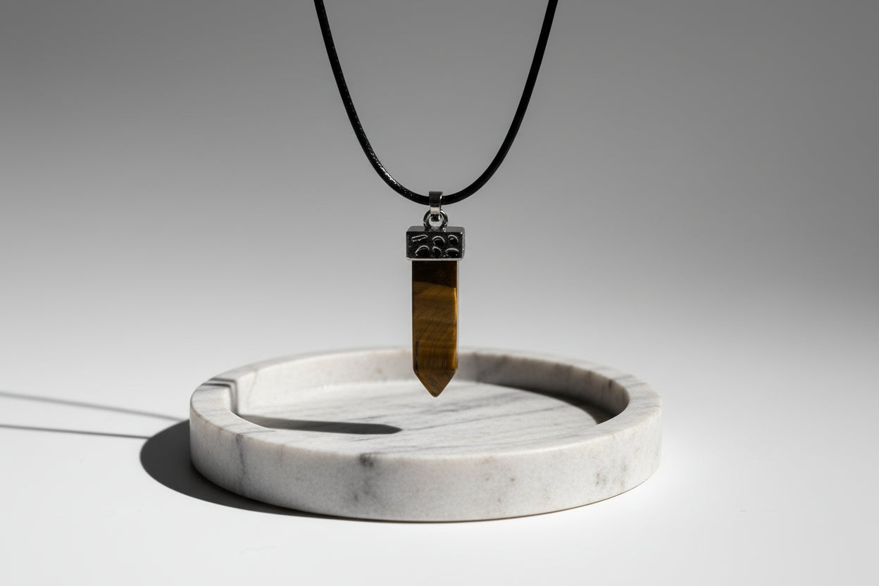 Tigers Eye Point Necklace