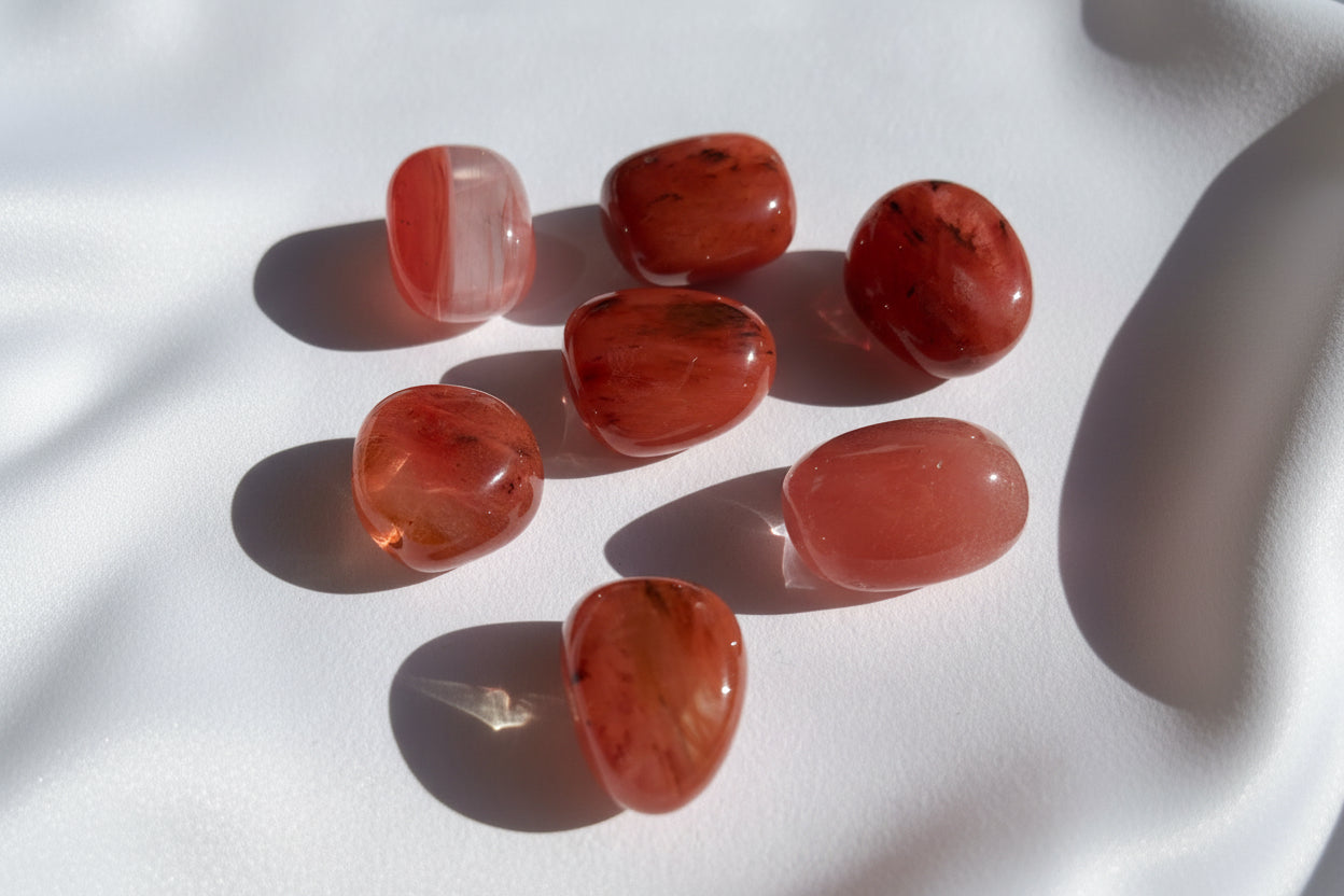 Strawberry Obsidian Tumbled Stone