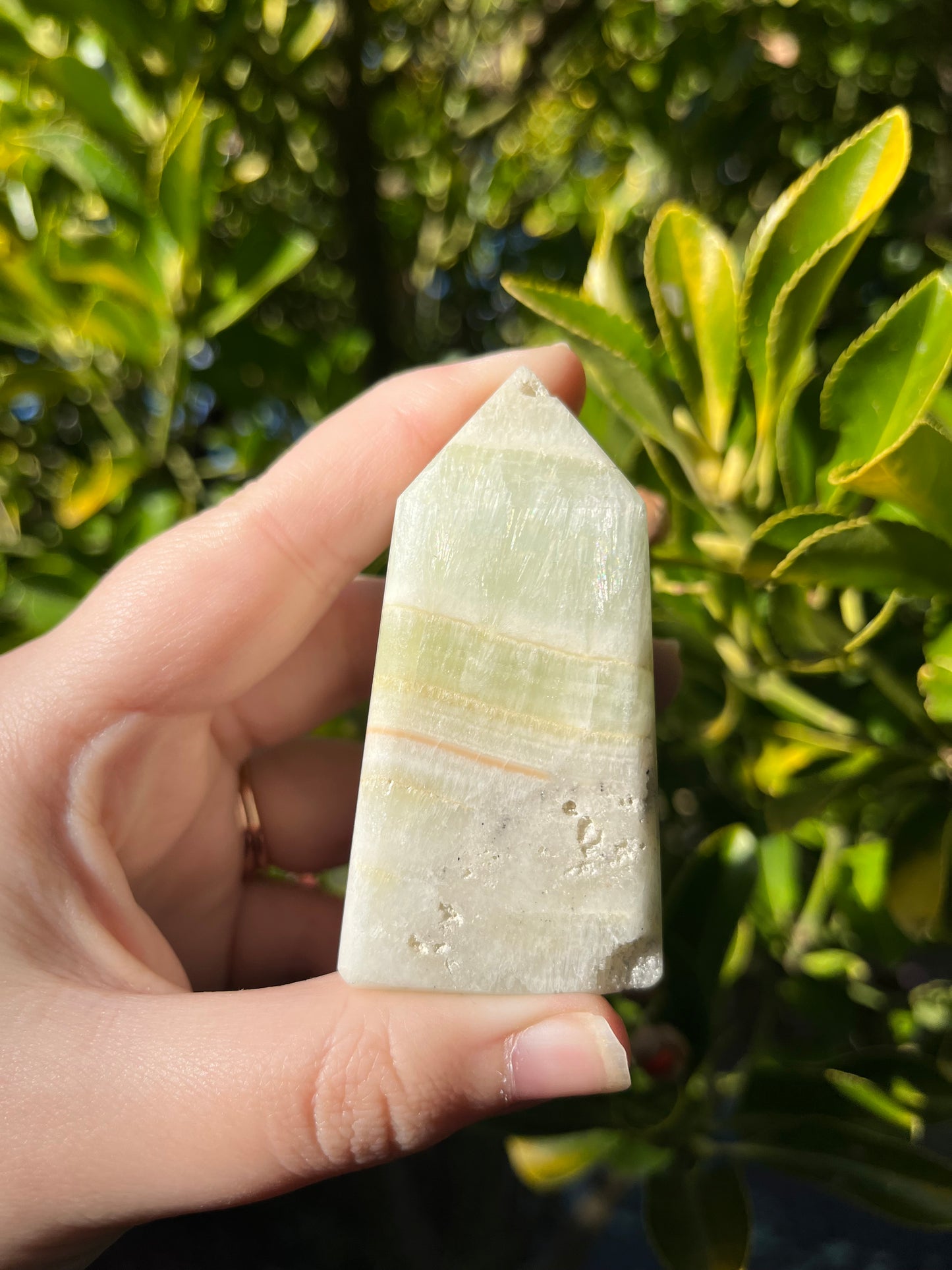 Pistachio Calcite Tower #2