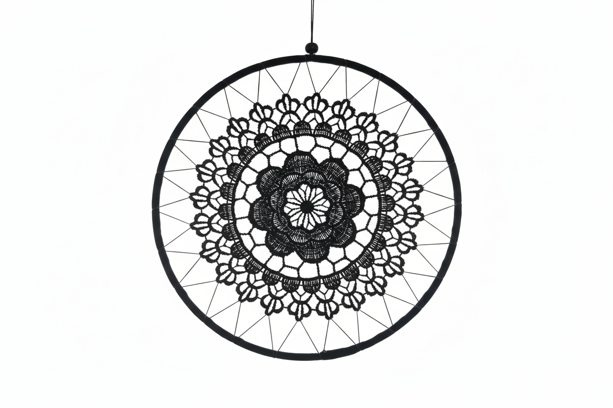 Black Flower Wall Hanging