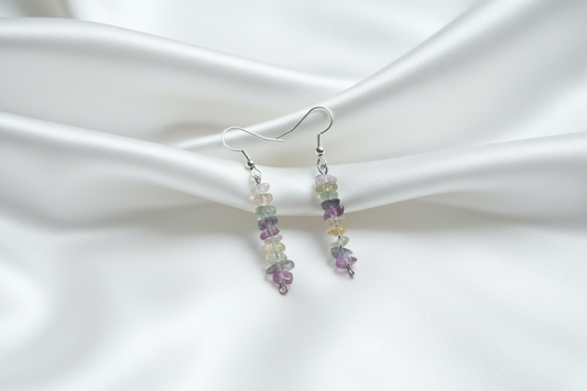 Rainbow Fluorite Earrings #1