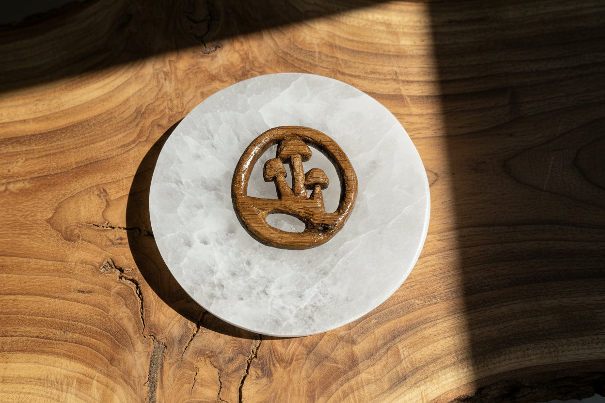 Mushroom Carving - Oak