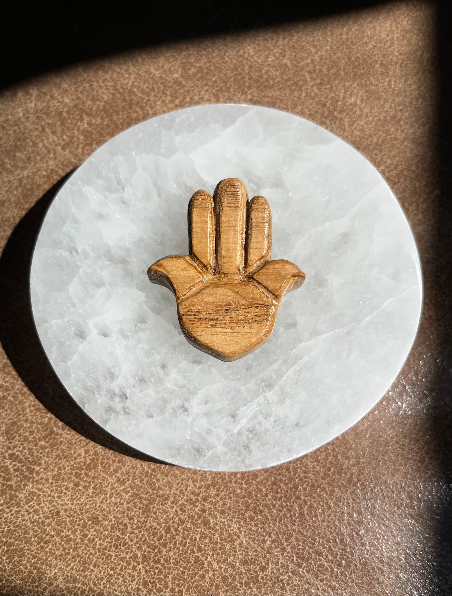 Hamsa Carving - Oak