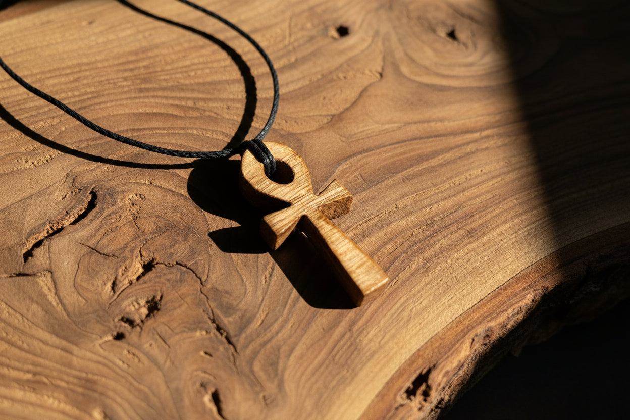 Ankh Necklace - Oak