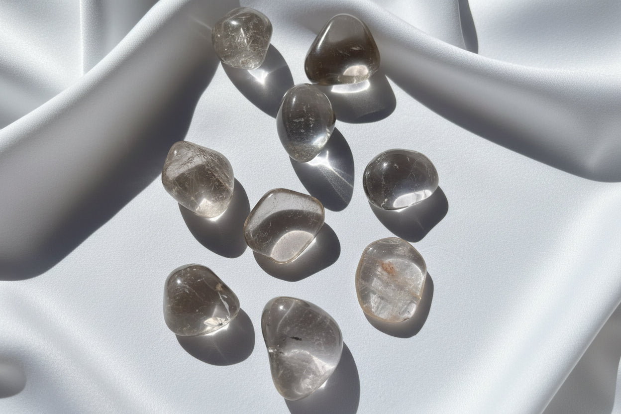 Smoky Quartz Tumbled Stone NZ crystal for grounding and protection