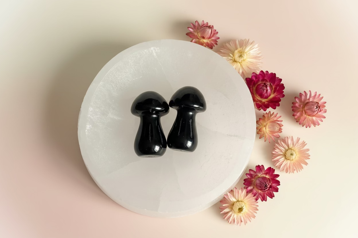 Black Obsidian Mushroom