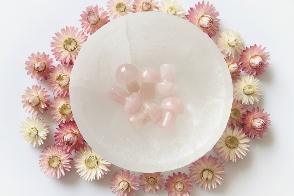Rose Quartz Mini Mushroom