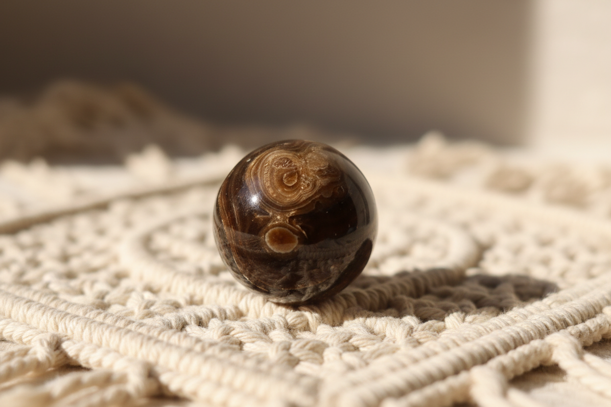 Chocolate Calcite Sphere
