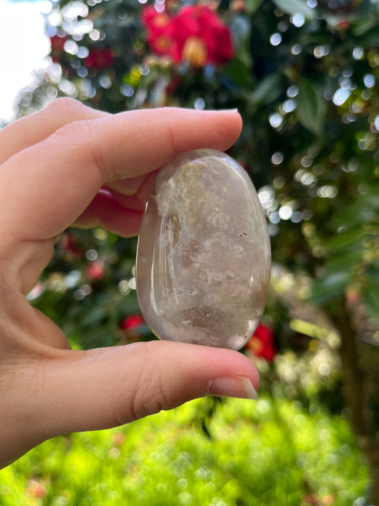 Flower Agate Palm Stone #2