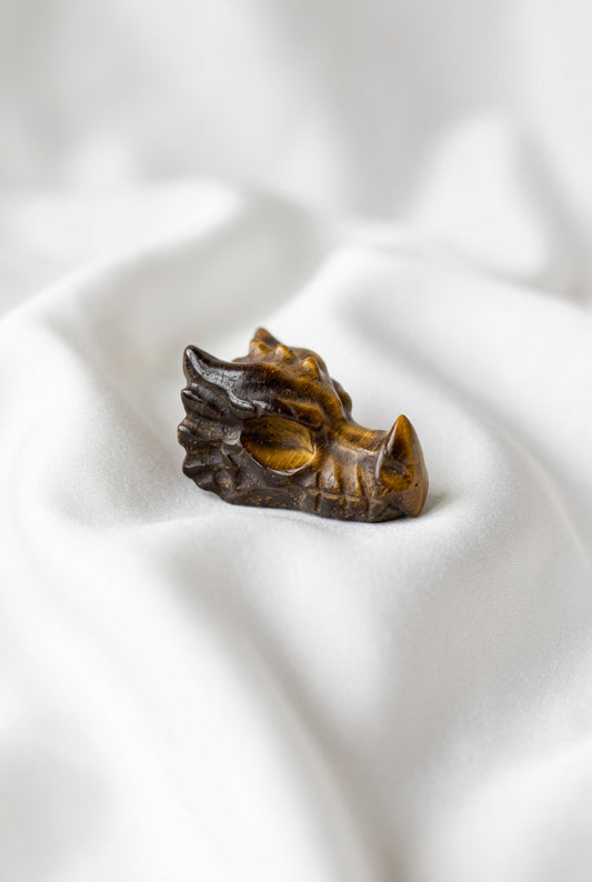 Tigers Eye Dragon Head