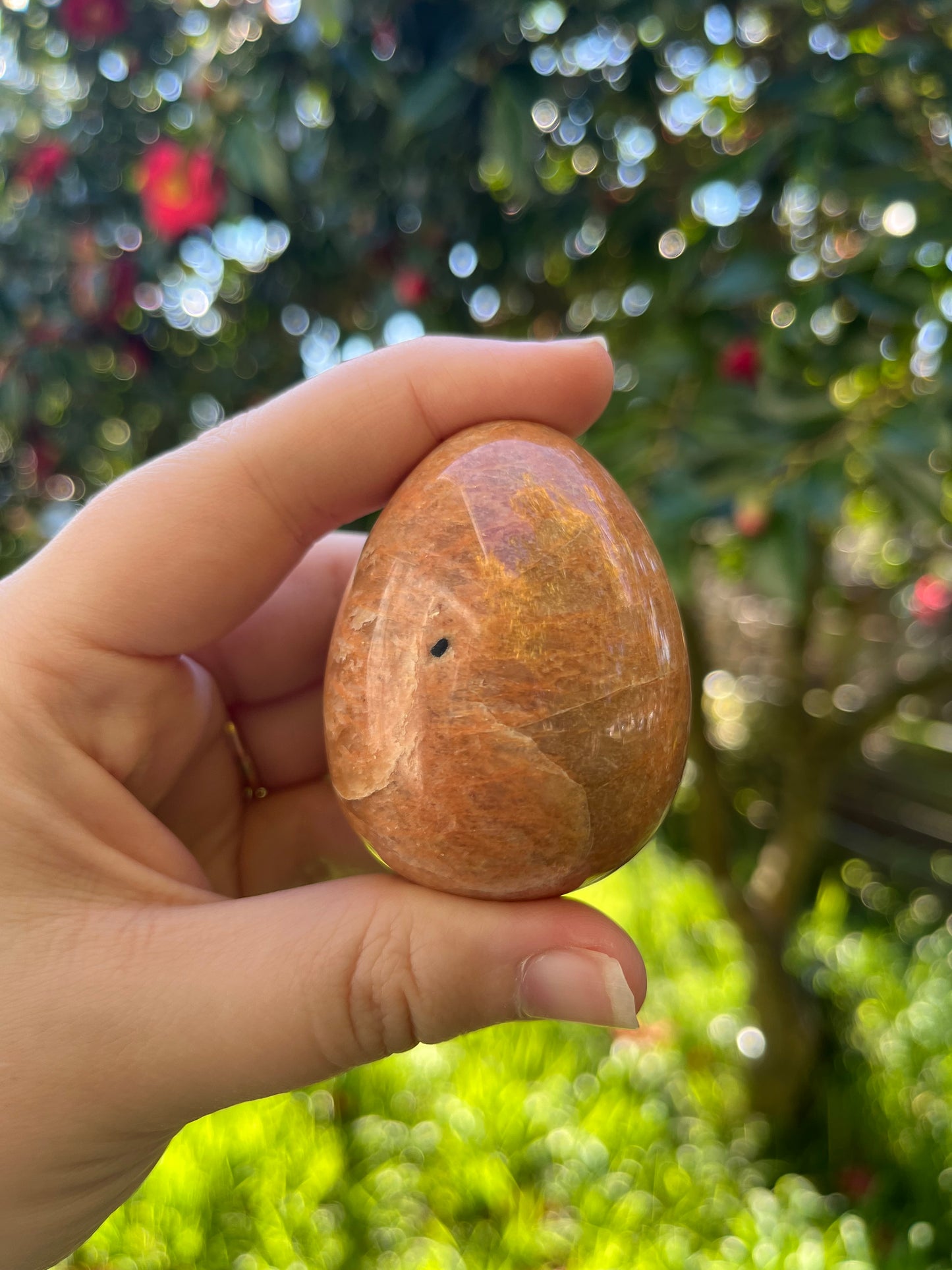 Peach Moonstone Egg #1