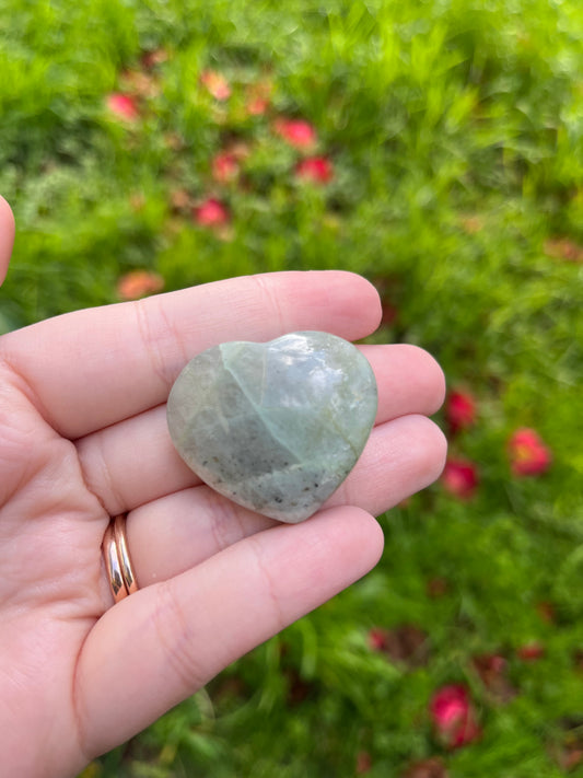 Green Moonstone Heart #1