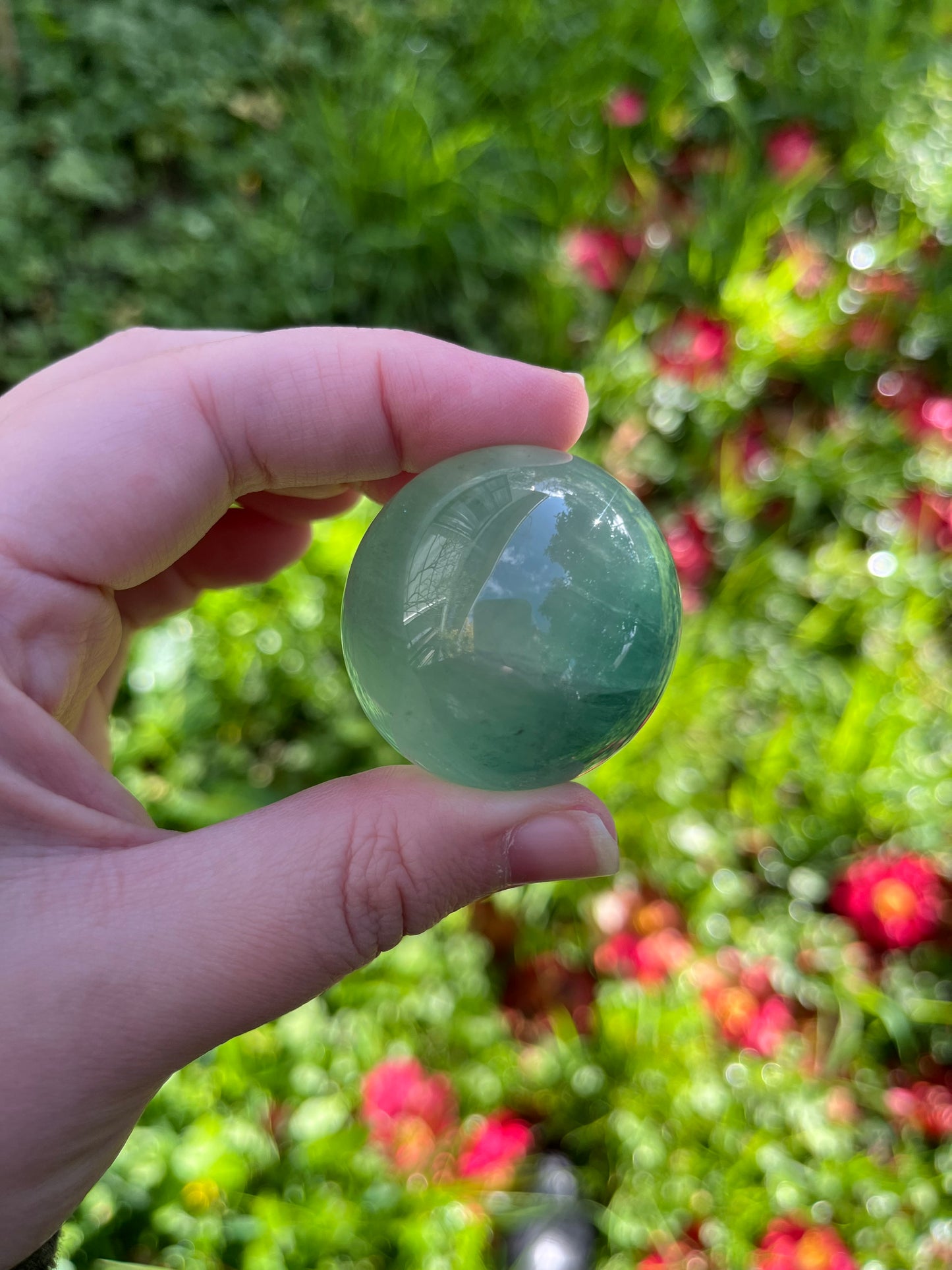 Green Fluorite Sphere