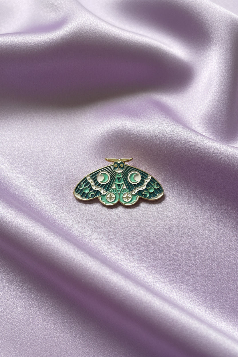 Lunar Tide Moth Pin